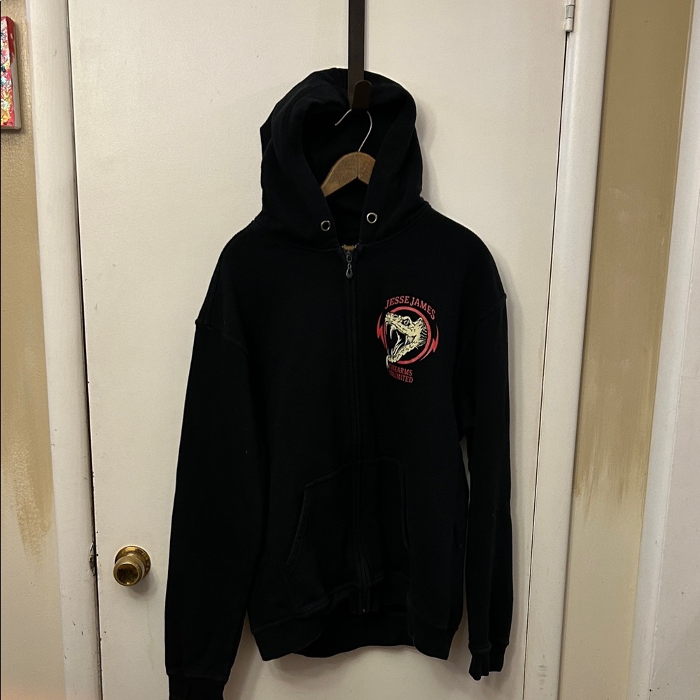 Black Jesse James Firearms Unlimited Hoodie 2XL - Picture 2 of 4